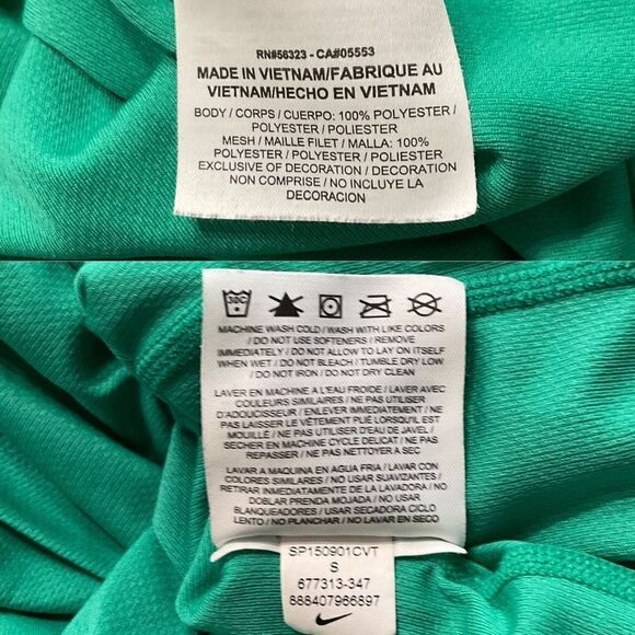 Nike Green Black Mesh Tank Top Small - Picture 3 of 4